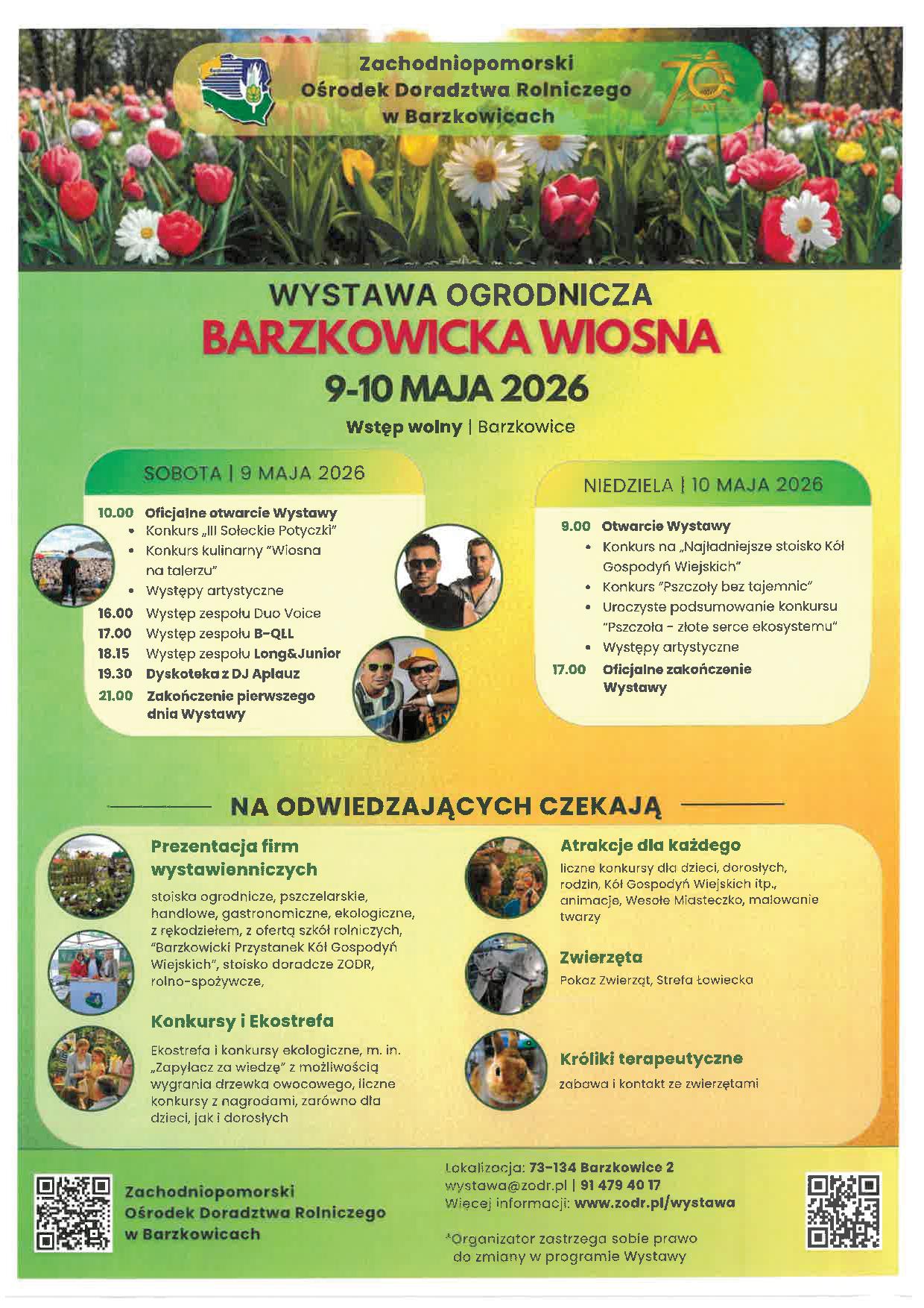 Wystawa Ogrodnicza &bdquo;Barzkowicka Wiosna 2026&rdquo;