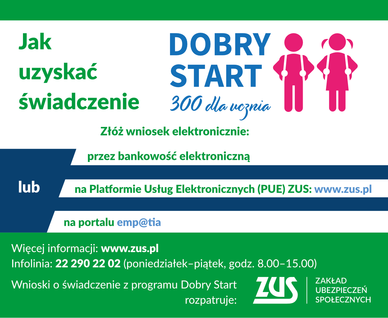 Infografika Dobry Start - 300 zł dla uczniav