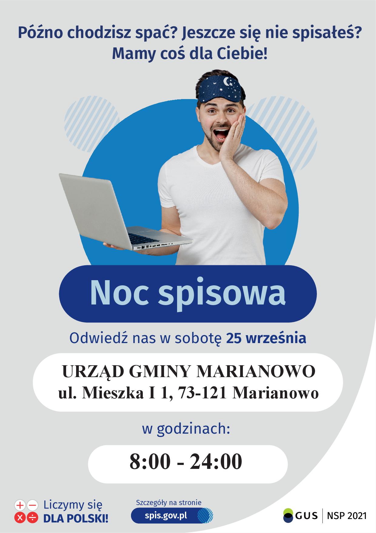 Plakat "Noc Spisowa"