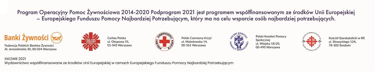 PROGRAM OPERACYJNY POMOC ŻYWNOŚCIOWA 2014-2022 PODPROGRAM 2021