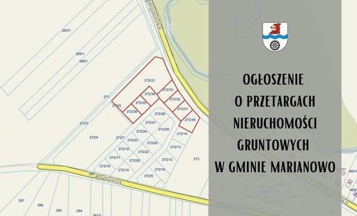 grafika ogłoszenie o przetargu na działki gruntowe